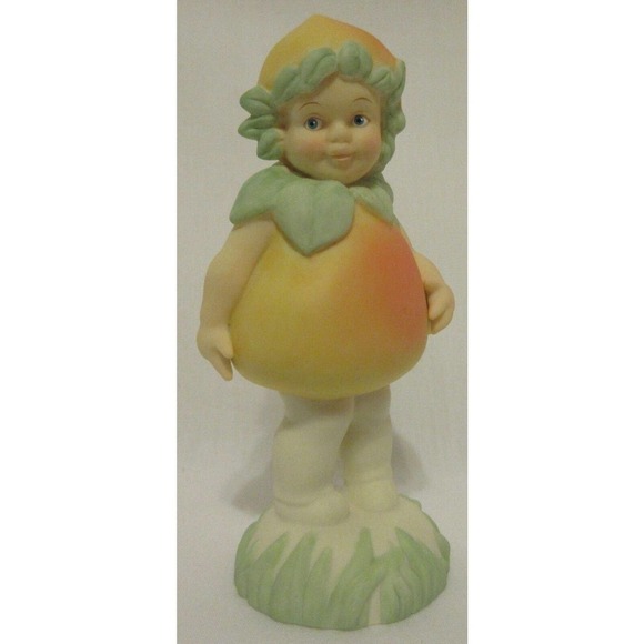 Department 56 In The Garden 2001 "I Love You Baby" 56.26604 Baby Peach Figure - Picture 5 of 10